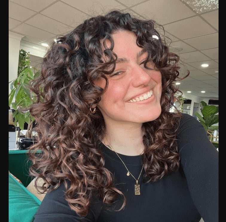 Collarbone Layers With Face-Framing — Medium Curly Hair