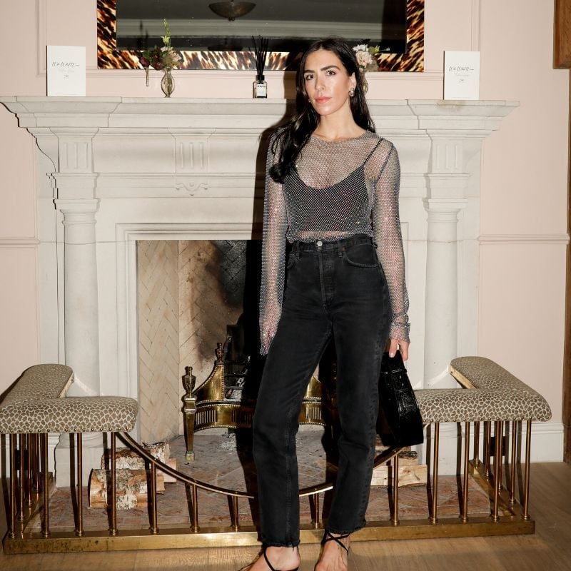 Rhinestone Mesh Top With Black Jeans Rhinestone Mesh Top With Black Jeans — Mesh Top Outfits