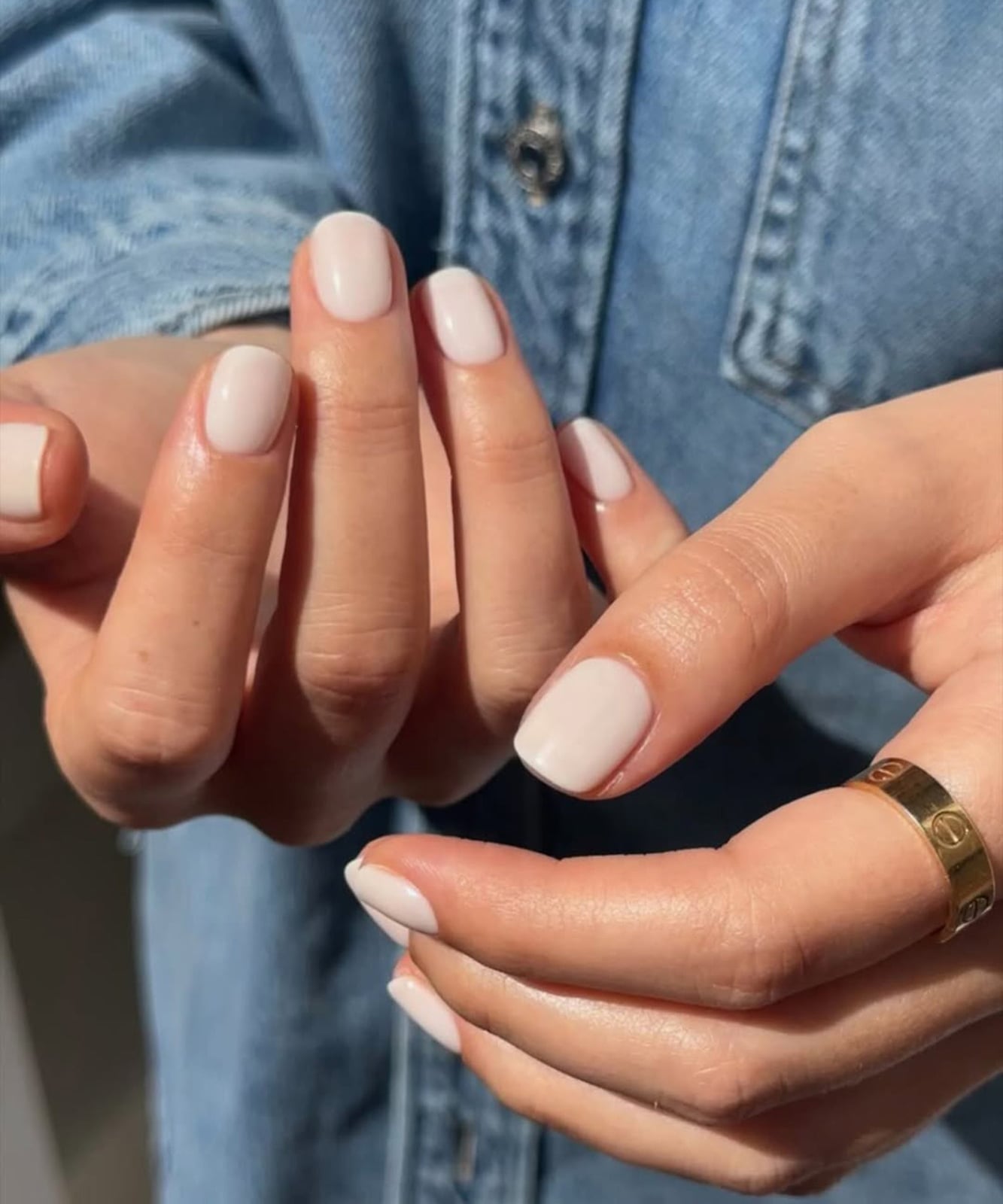 Short Rounded Square Milky White Nails Short Rounded Square Milky White Nails