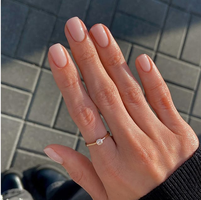 Short Square Sheer Milky Pink Nails Short Square Sheer Milky Pink Nails — Milky White Nails