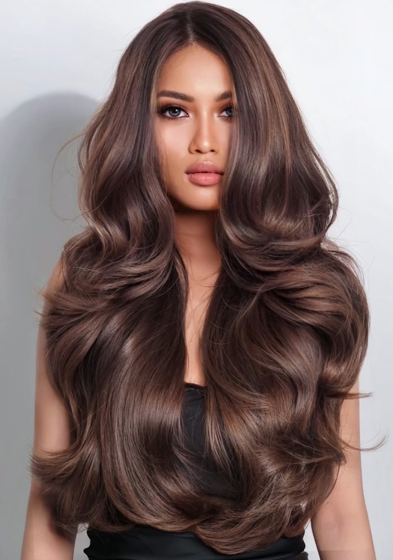Mid-Back Length Hair With Long Layers — Mocha Hair