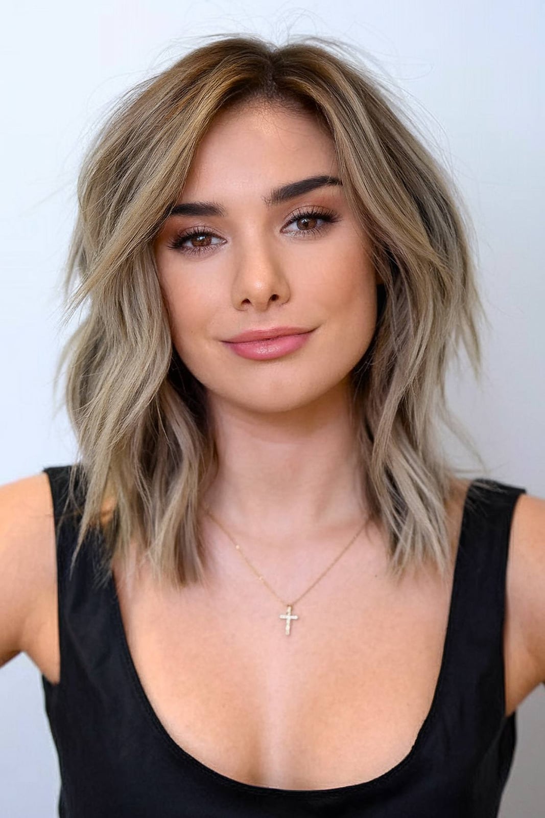 Ash Blonde Shag With Choppy Layers Ash Blonde Shag With Choppy Layers — Modern Shag