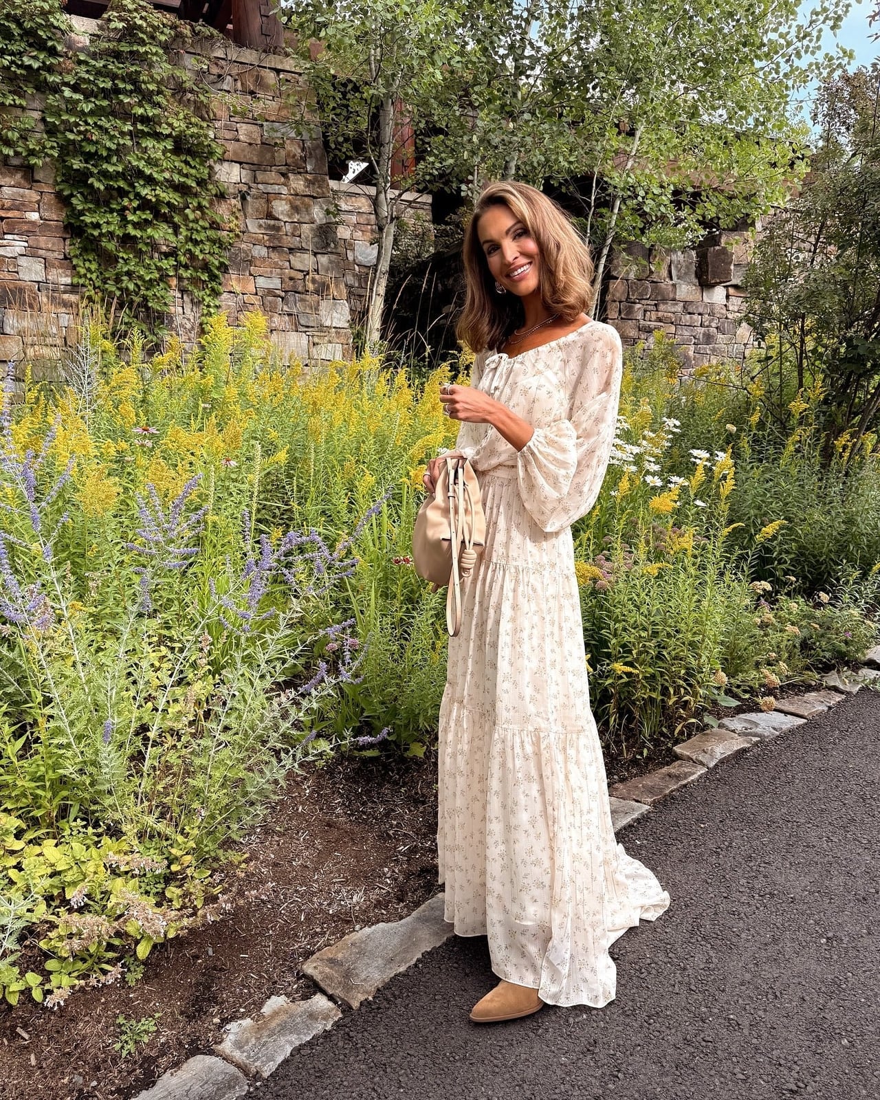 Tiered Floral Print Maxi Dress — Modest Outfits