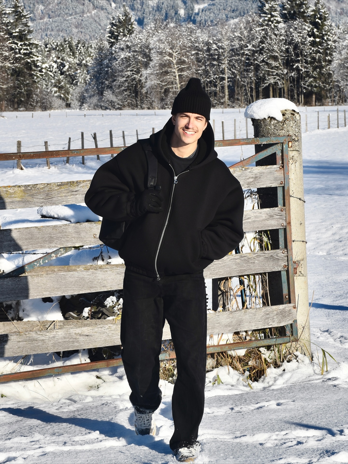 Monochrome Black Fleece Bomber And Trousers