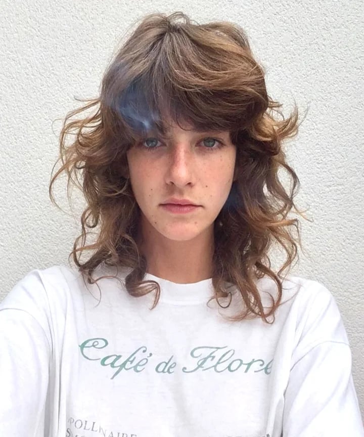 Medium Brown Mullet With Voluminous Blowout — Mullet Hairstyles