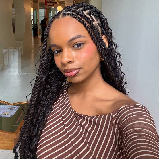 Long Dark Brown Curly Twists Long Dark Brown Curly Twists — Natural Hair Twists