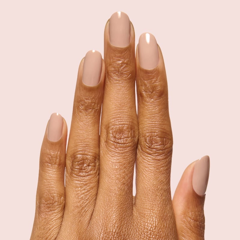Sheer Light Beige Medium Square Nails — Neutral Nails Colors