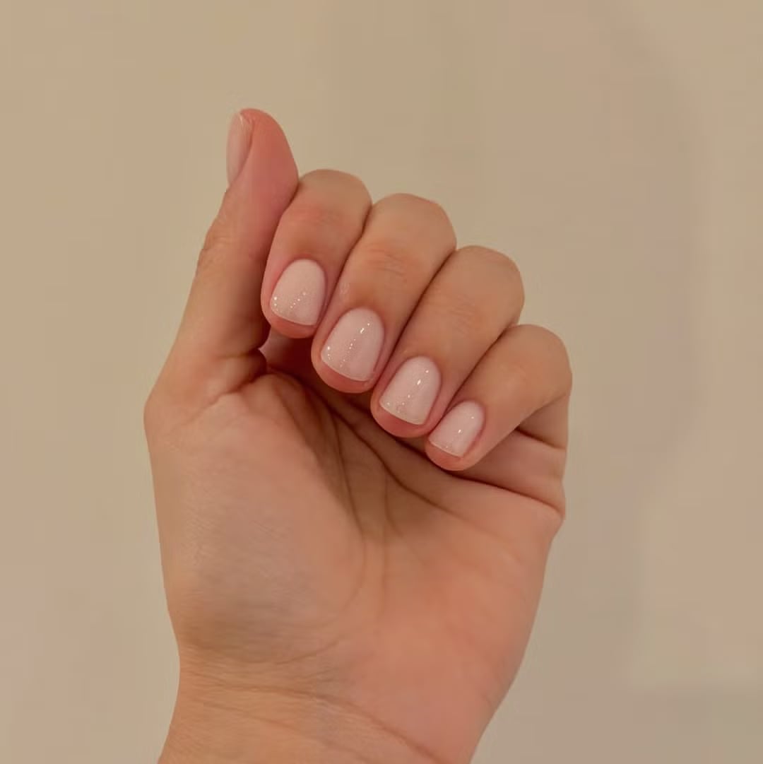 Sheer Milky Nude Medium Oval Nails — Neutral Nails Colors
