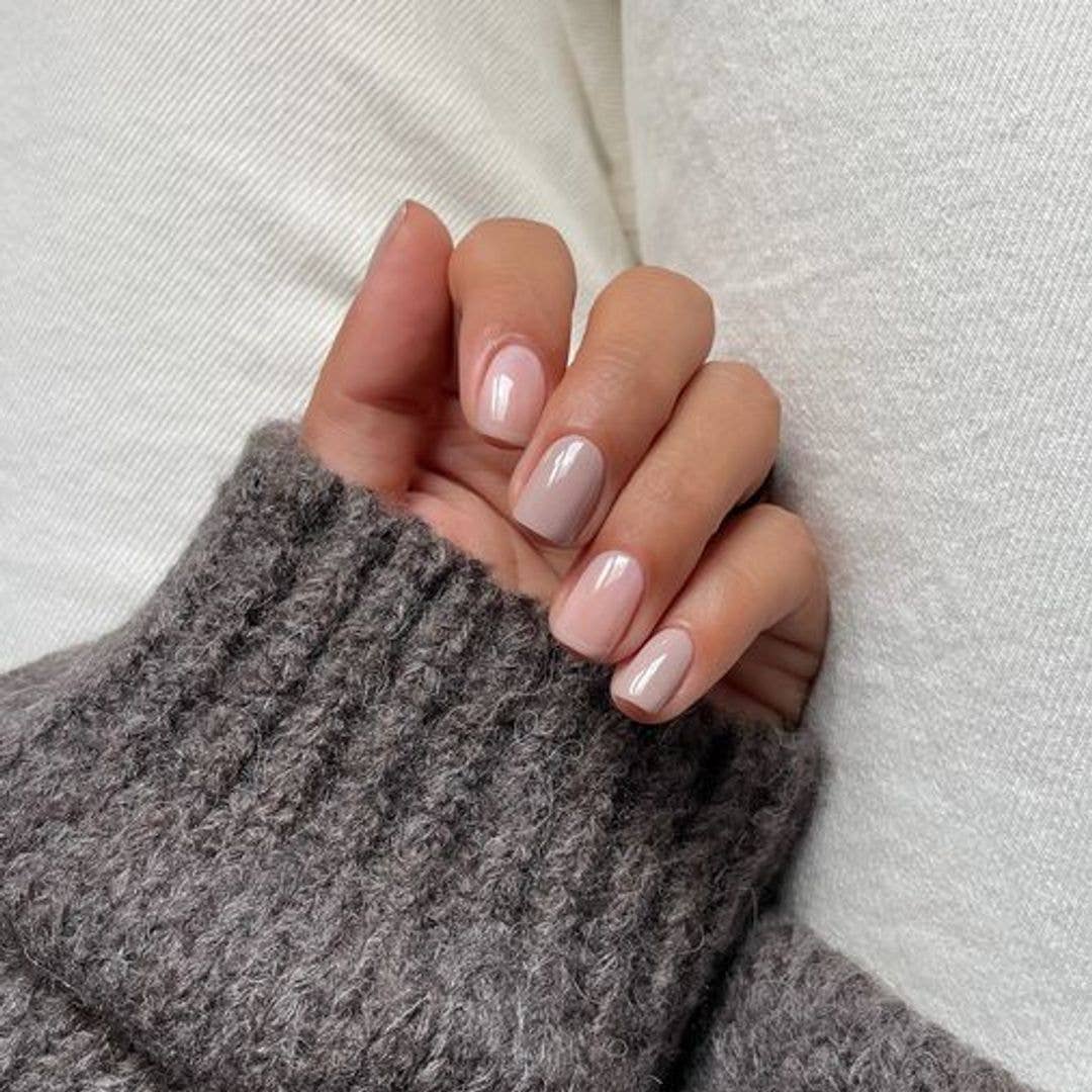 Sheer Nude Taupe Short Square Nails — Neutral Nails Colors