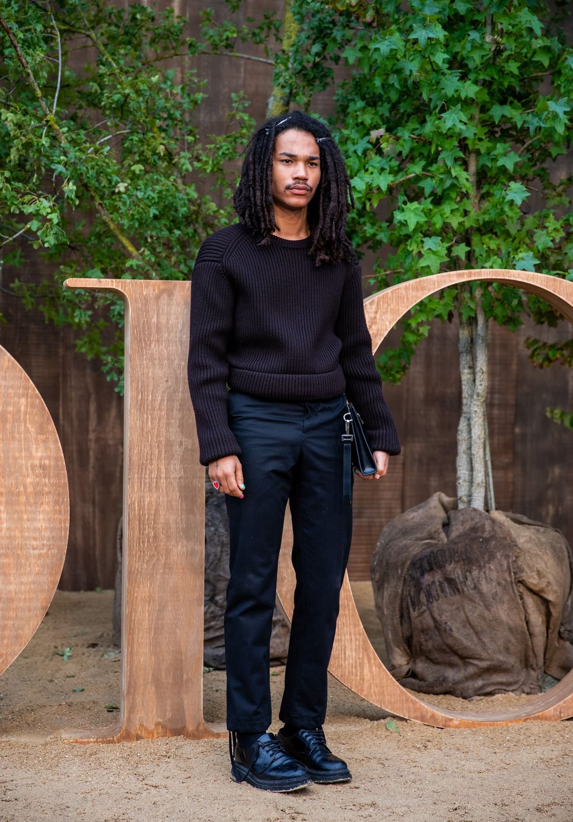 Black Ribbed Sweater for Casual Evening — New Years Eve Outfits Men