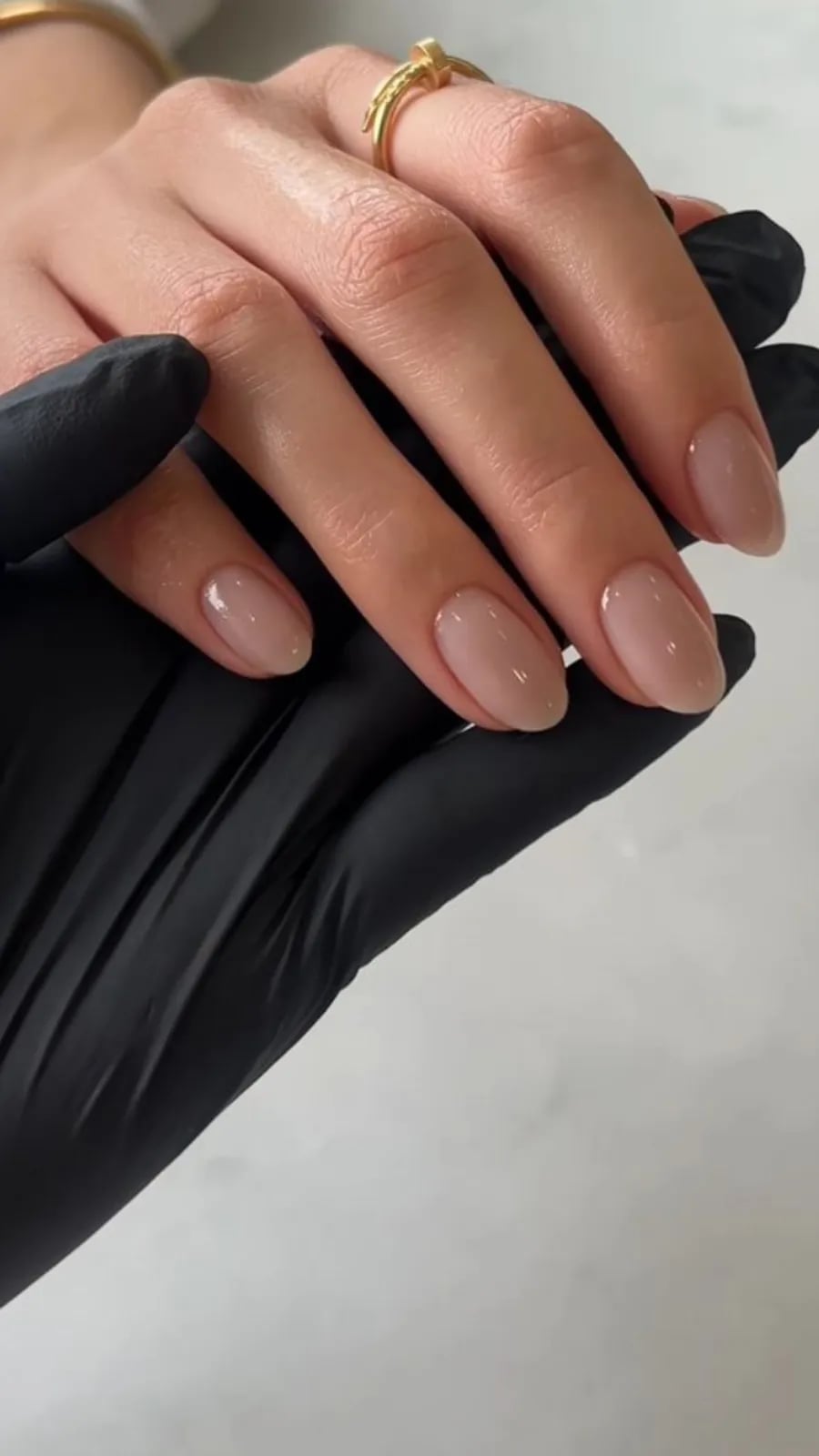 Sheer Pale Nude Oval Nails — Nude Nails