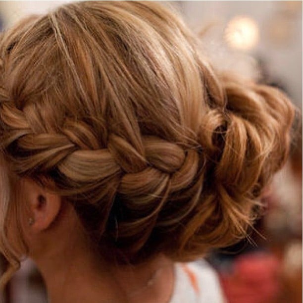 Long Honey Blonde Intricate Braided Bun Long Honey Blonde Intricate Braided Bun — Office Hairstyles