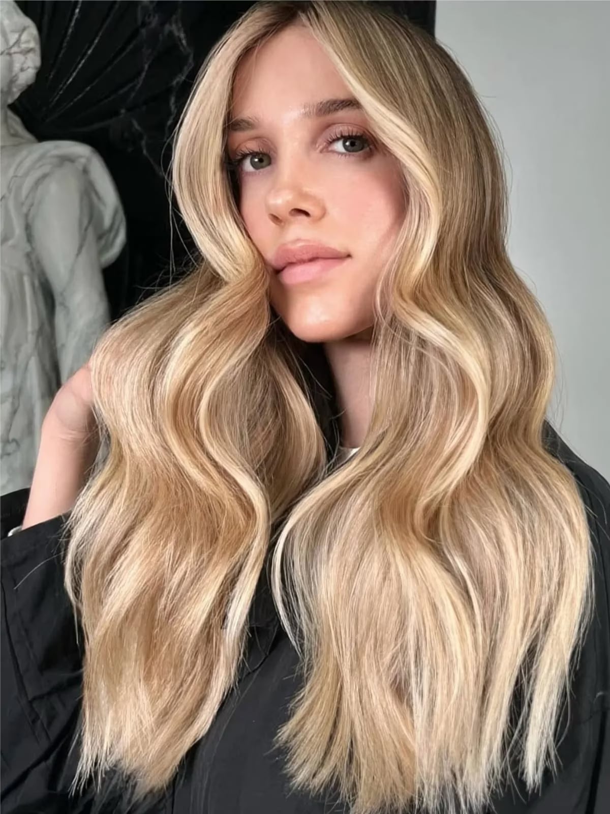 Mid-Back Platinum Blonde With Root Shadow Mid-Back Platinum Blonde With Root Shadow — Old Money Blonde