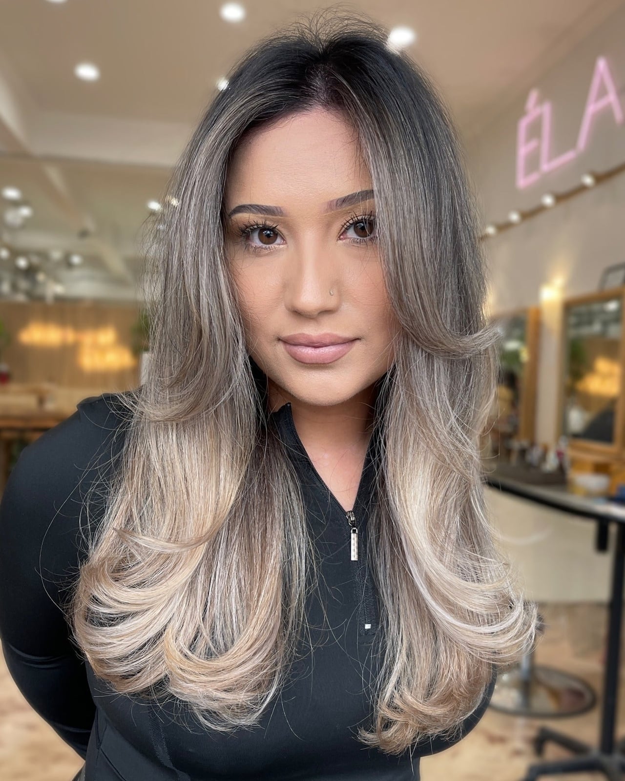 Mid-Back Wavy Ombre With Smooth Transition Mid-Back Wavy Ombre With Smooth Transition — Ombre Hair