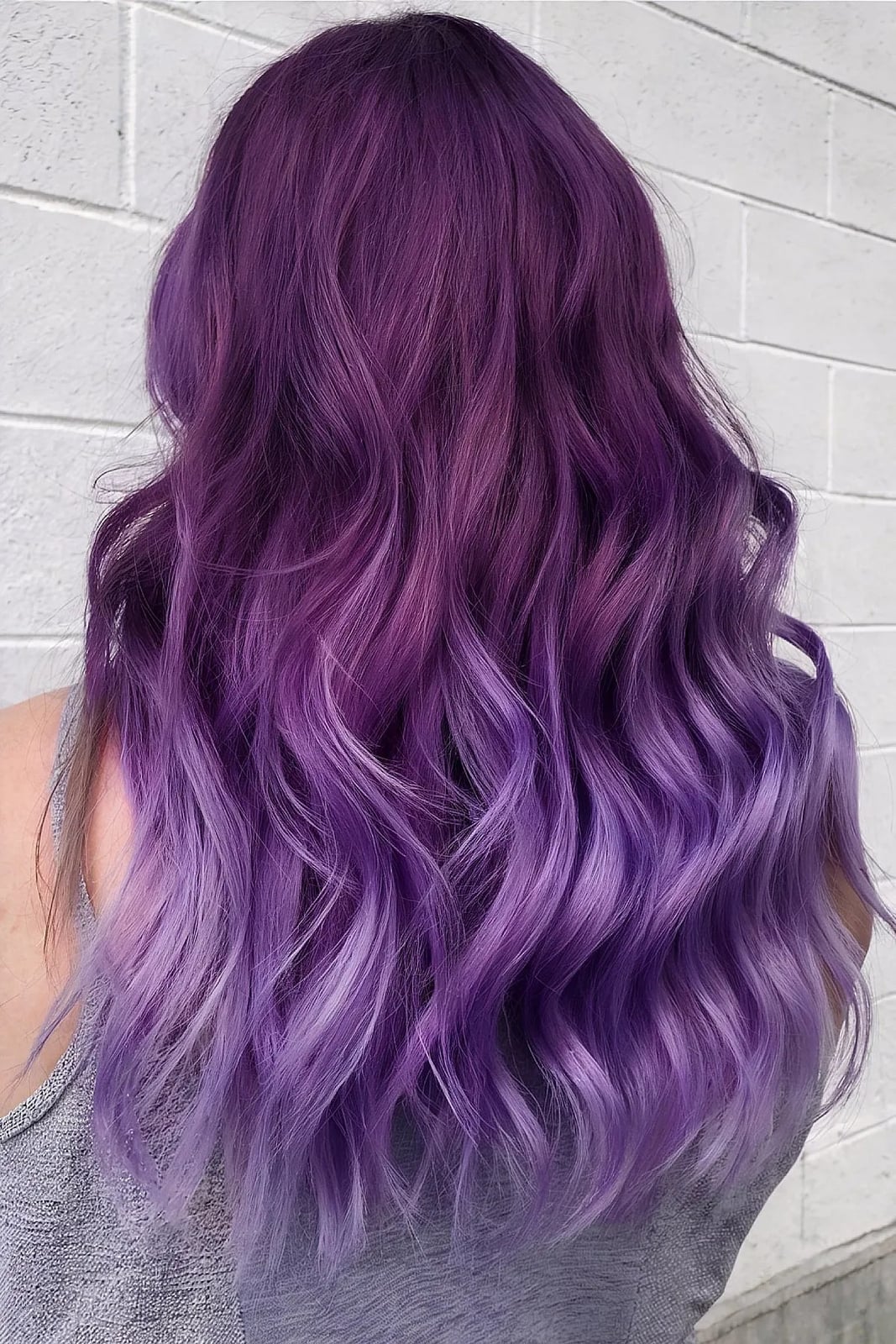 Mid-Back Vibrant Purple Ombre Mid-Back Vibrant Purple Ombre — Ombre Hair