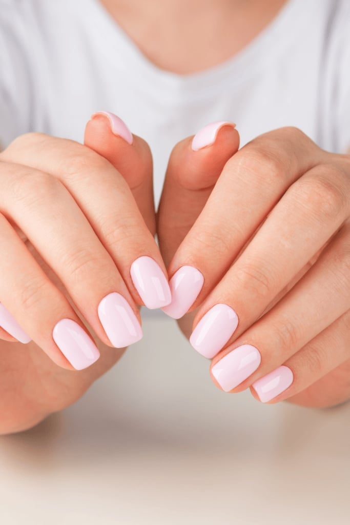 Short Soft Square Light Pink Nails Short Soft Square Light Pink Nails — One Color Nails