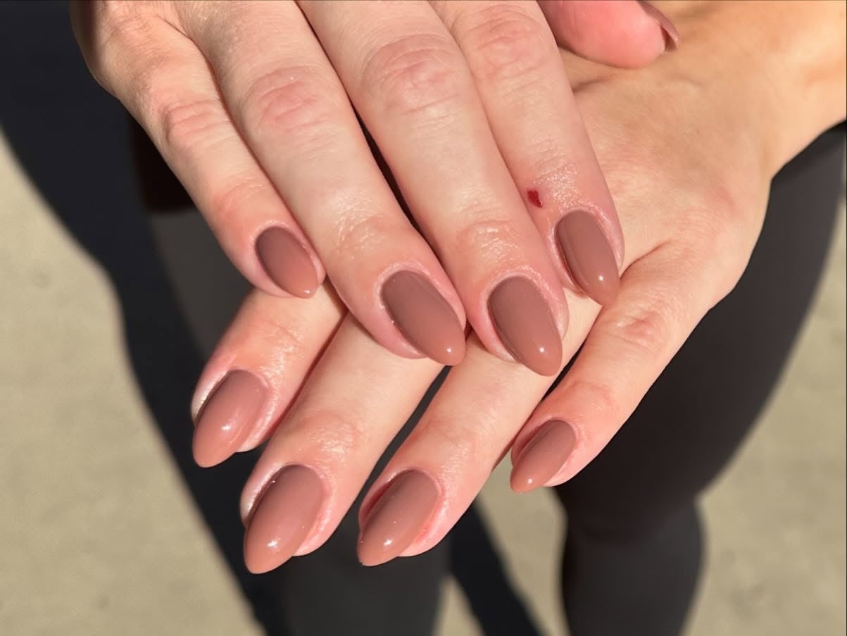 Short Almond Medium Dusty Rose Nails Short Almond Medium Dusty Rose Nails — One Color Nails