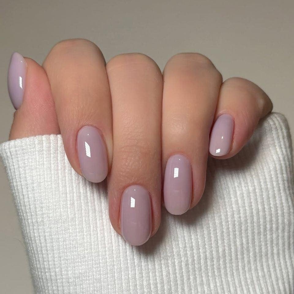 Short Square Pale Lilac Nails Short Square Pale Lilac Nails — One Color Nails