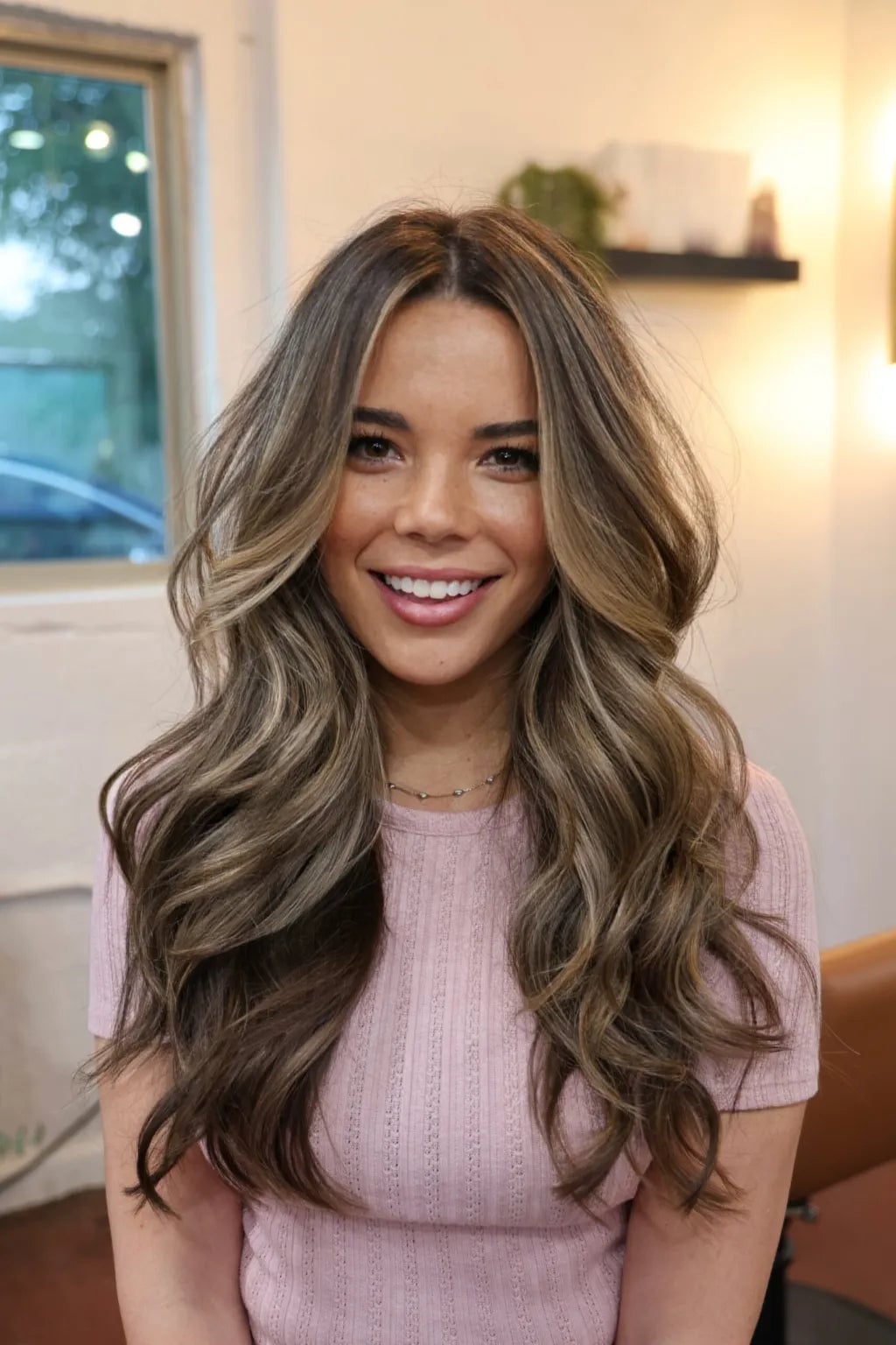 Dark Blonde Base With Lighter Blonde Partial Highlights