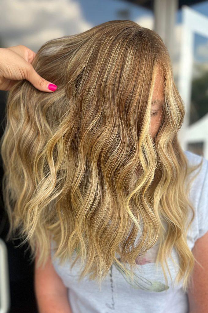 Golden Blonde With Honey Blonde Highlights — Partial Highlights