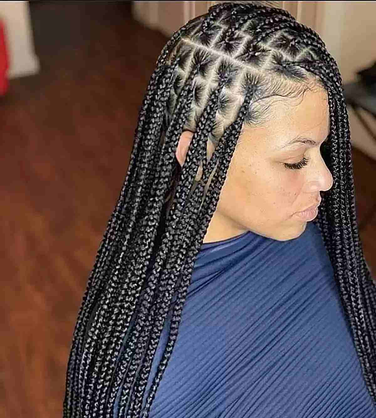 Uniform Knotless Braids With Middle Part Uniform Knotless Braids With Middle Part — Parts Braids