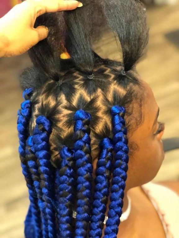 Long Box Braids With Defined Curly Ends Long Box Braids With Defined Curly Ends — Parts Braids