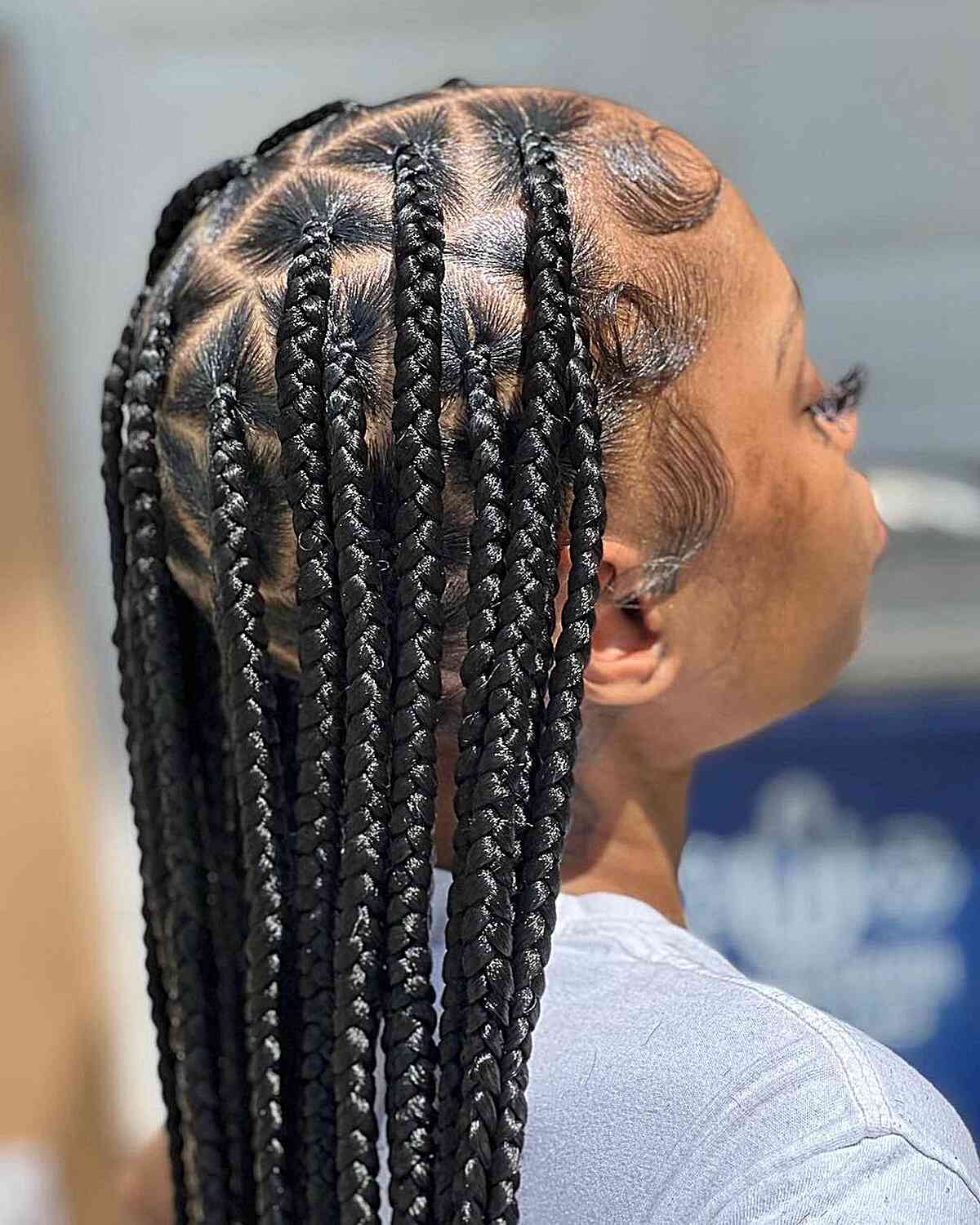 Knotless Box Braids With Square Sections Knotless Box Braids With Square Sections — Parts Braids
