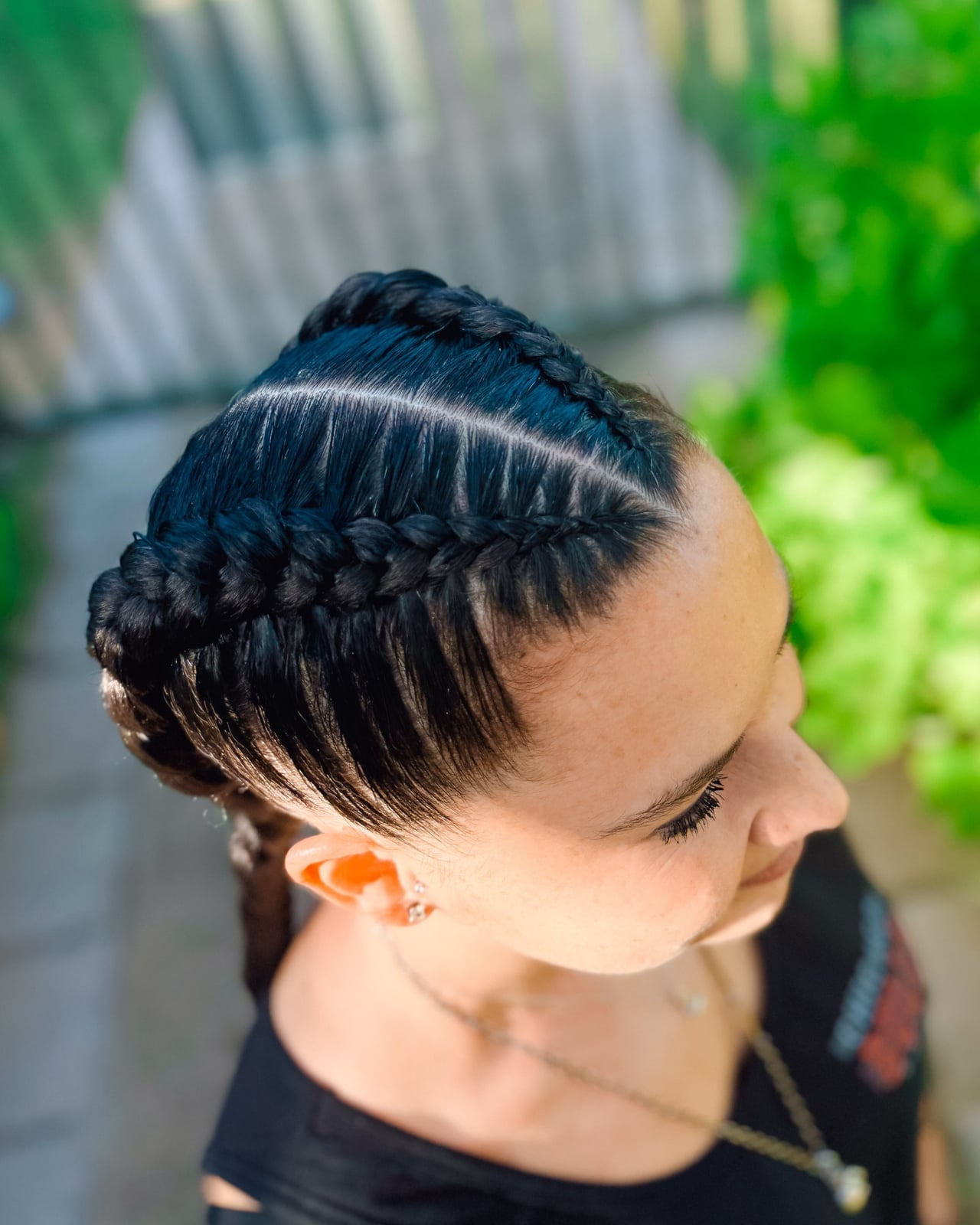 Two French Braids With Clean Middle Part Two French Braids With Clean Middle Part — Parts Braids