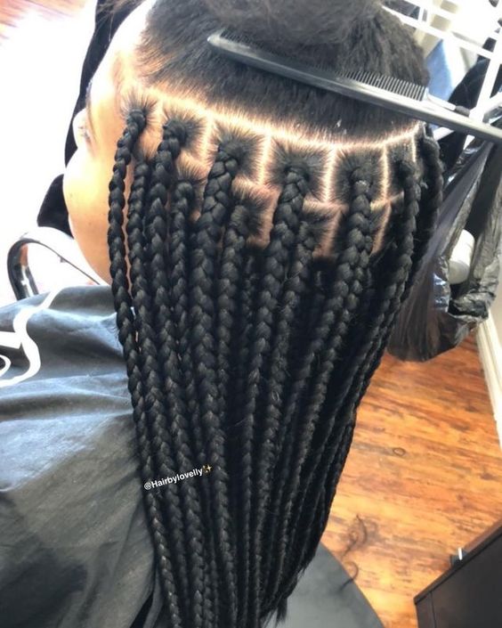 Box Braids With Square Parting Pattern Box Braids With Square Parting Pattern — Parts Braids