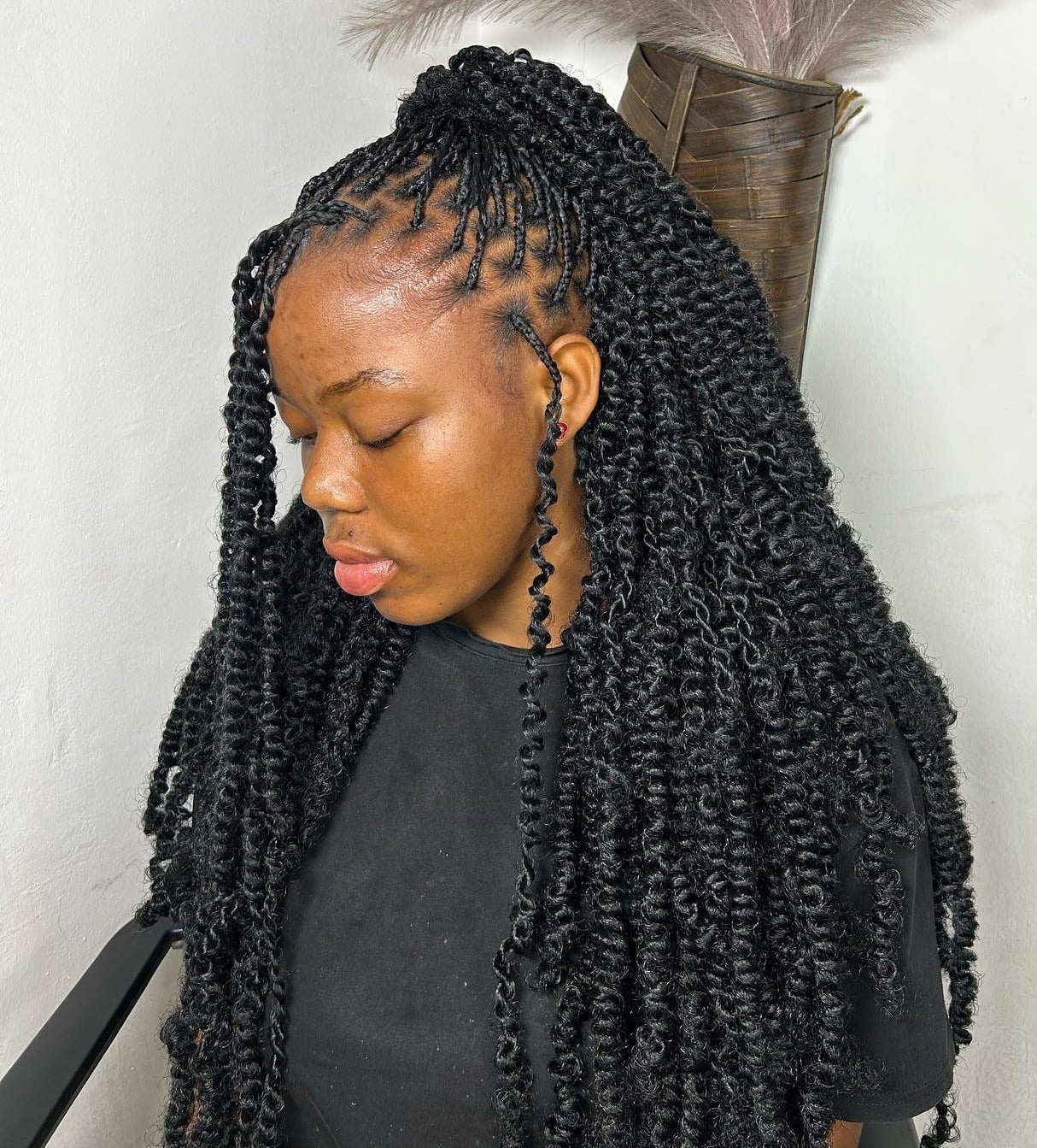 Black Passion Twists High Ponytail With Face Framing Black Passion Twists High Ponytail With Face Framing — Passion Twists Hairstyles
