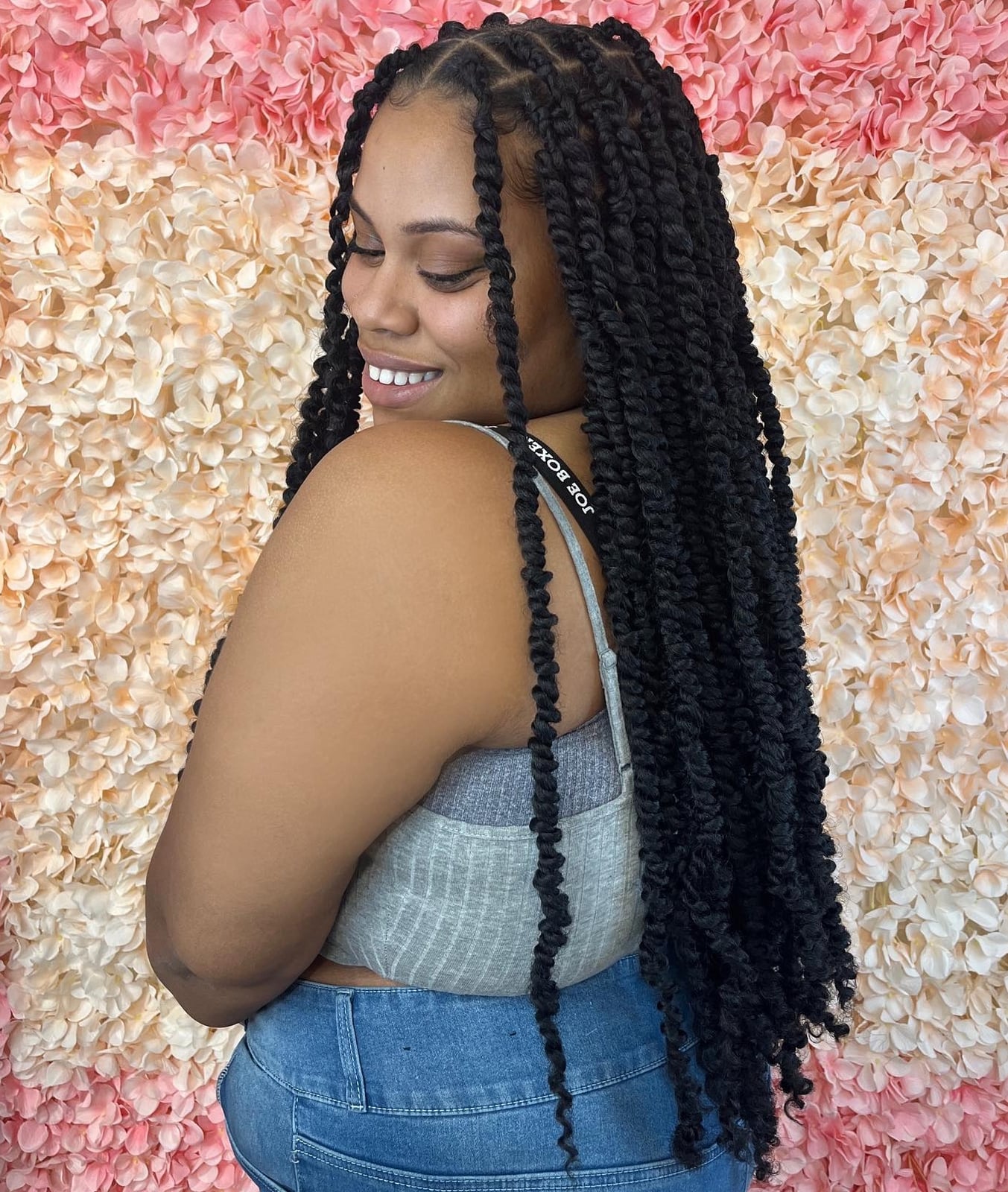 Voluminous Black Passion Twists Side View Voluminous Black Passion Twists Side View — Passion Twists Hairstyles