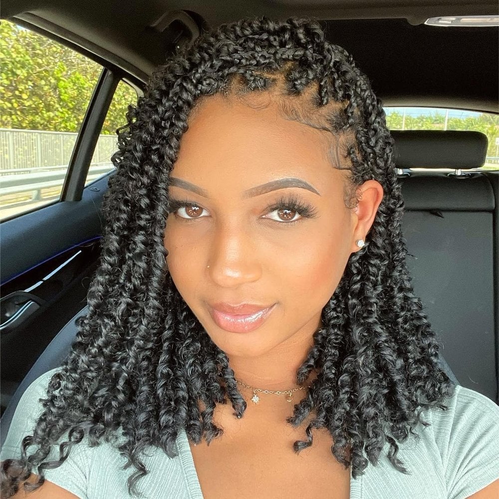 Shoulder Length Wavy Black Passion Twists Shoulder Length Wavy Black Passion Twists — Passion Twists Hairstyles