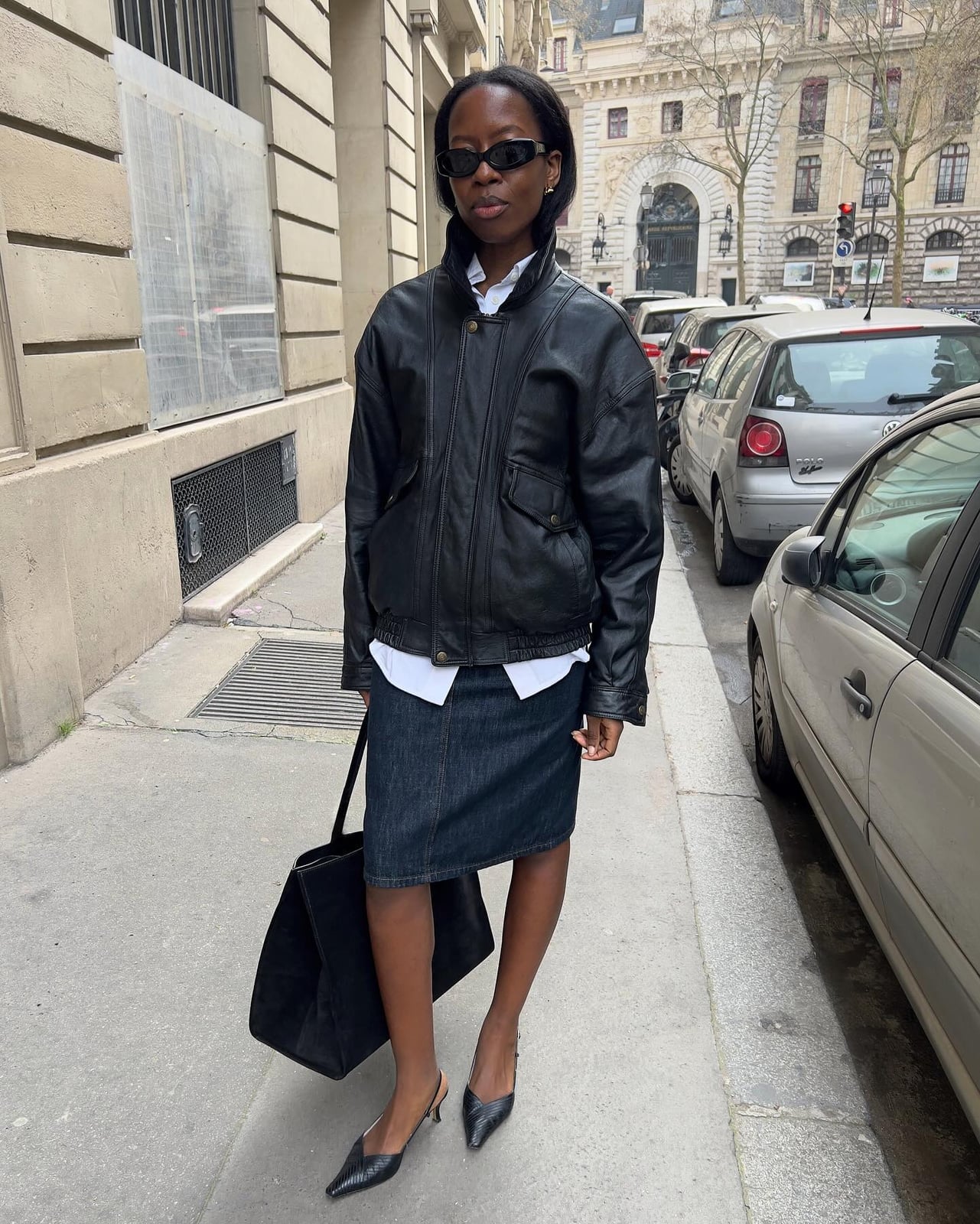 Denim Pencil Skirt Casual Look Denim Pencil Skirt Casual Look — Pencil Skirt Outfits