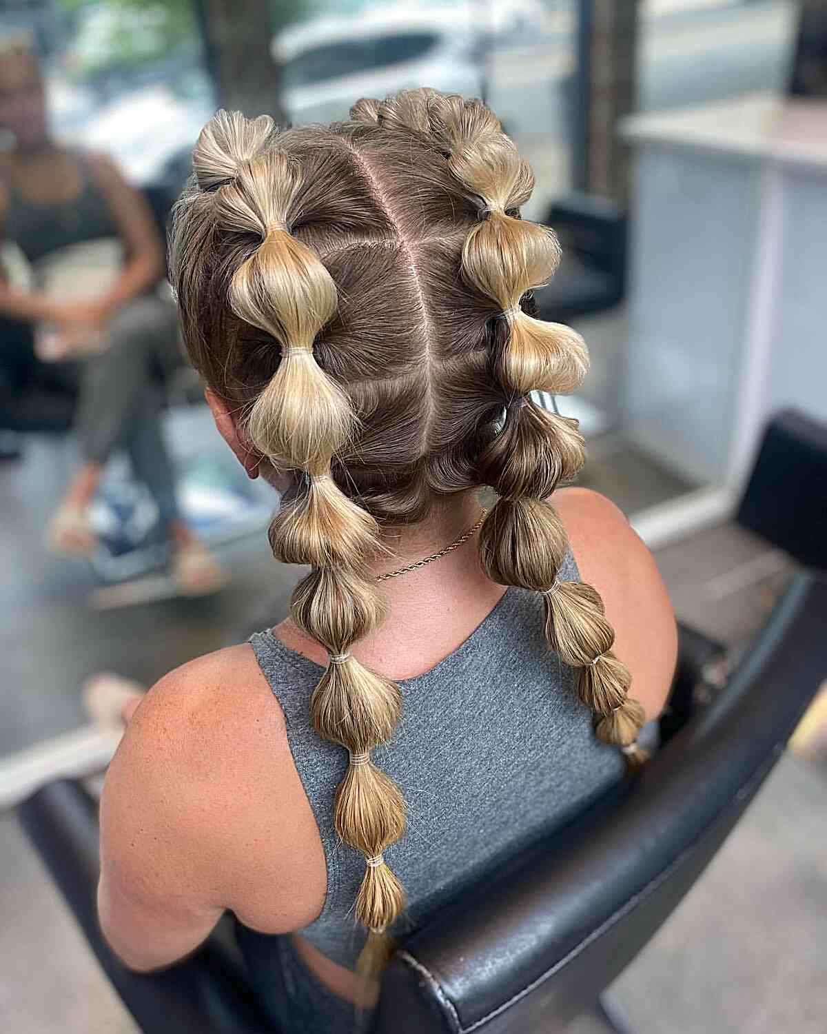 Thick Dark Brown Dutch Braids With Charms — Pigtails Braids