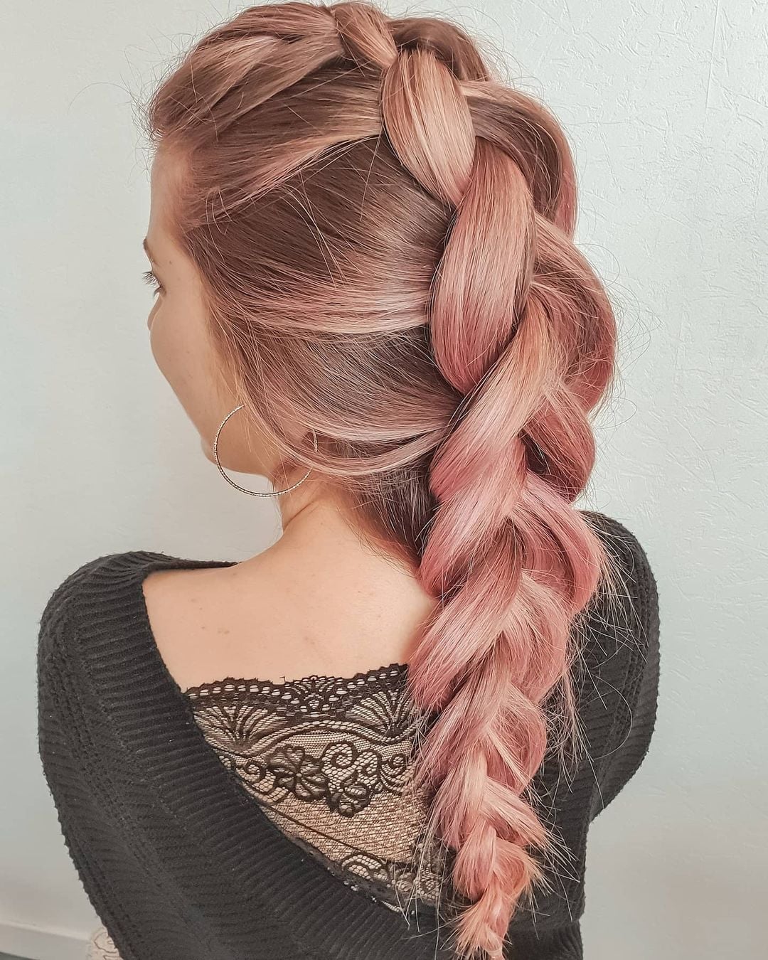 Rose Gold Pink French Braid — Pink Braids