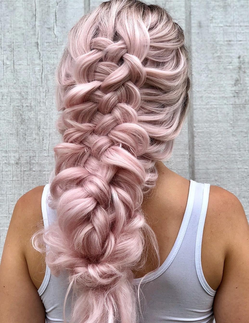 Pastel Pink Textured Braid — Pink Braids