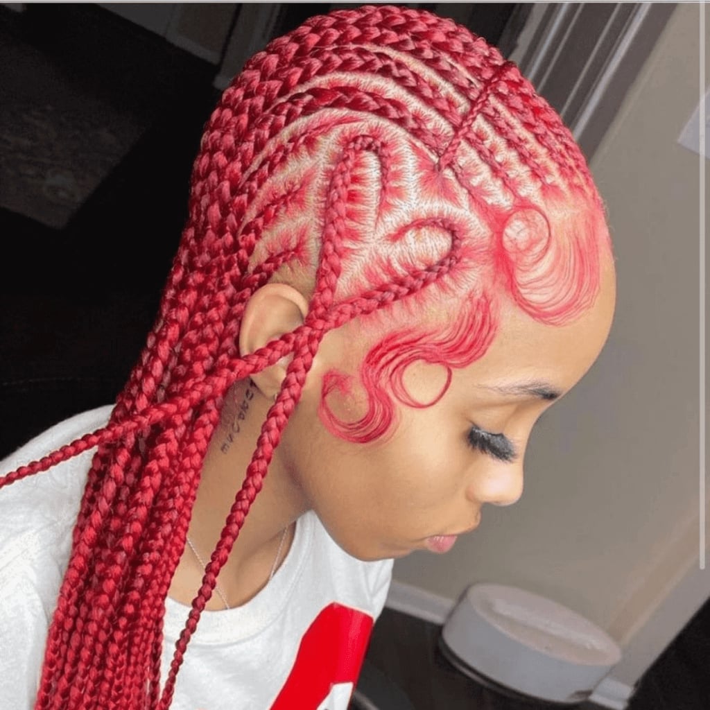 Sharp Vibrant Pink Box Braids — Pink Braids