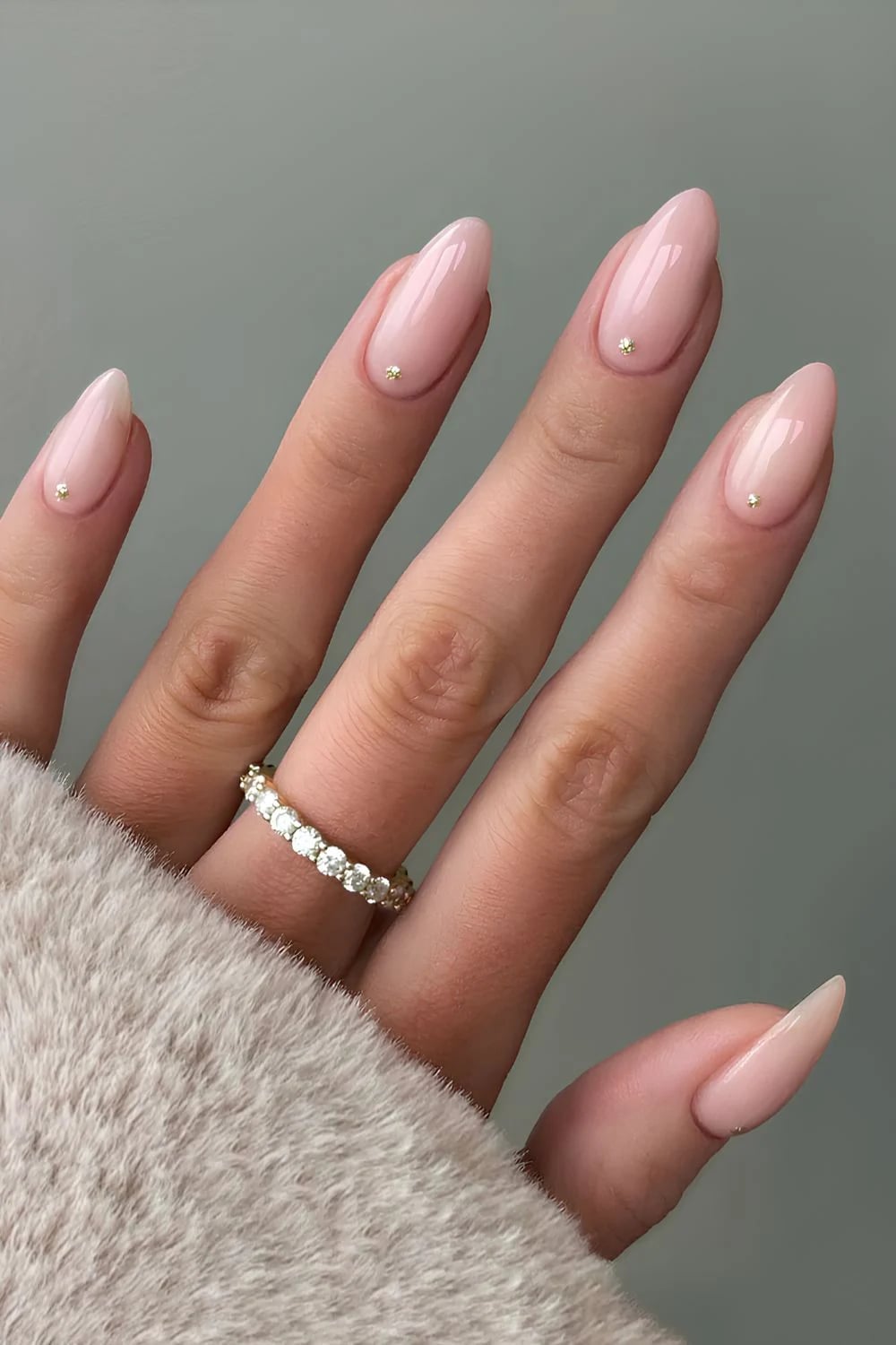 Medium Almond Nails With Pink Marble Effect — Pink Nail Colors