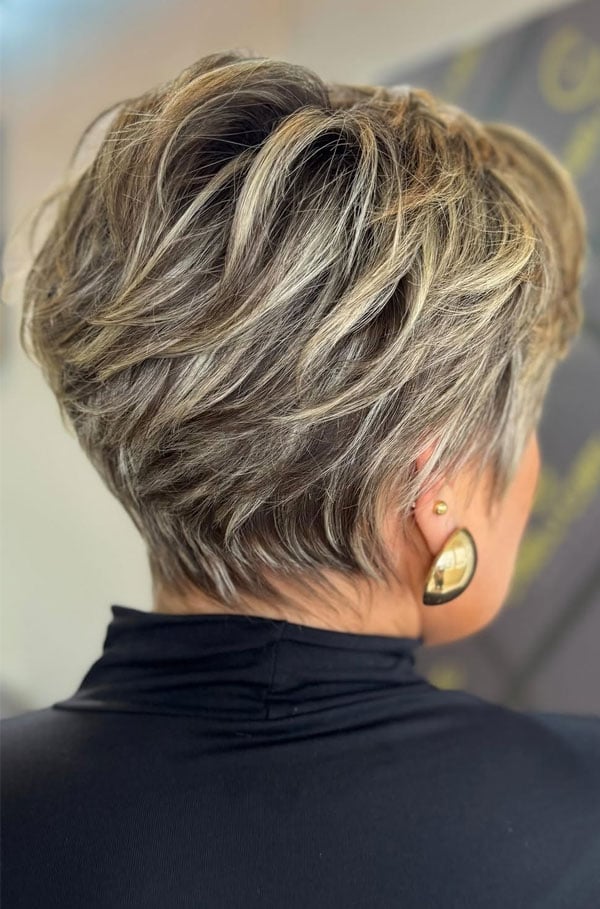Ash Blonde Pixie Bob With Textured Layers