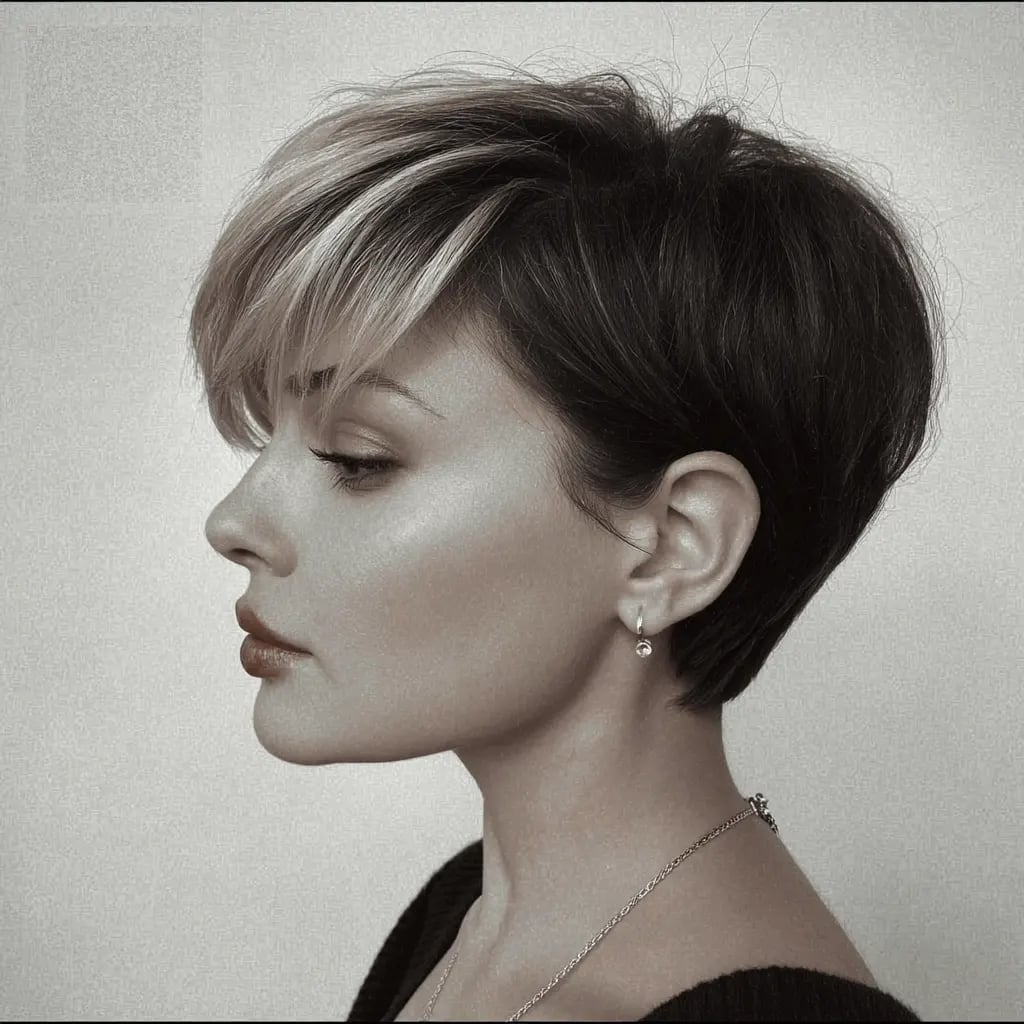 Pixie Bob With Dark Base and Blonde Highlights