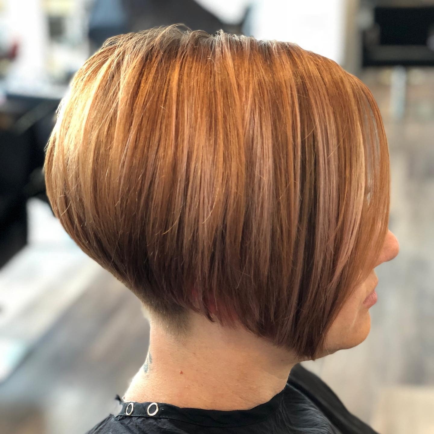 Layered Chin Length Dark Brown Bixie — Pixie Bob Haircut