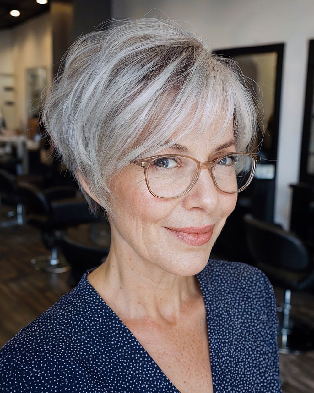 Voluminous Chin Length Ash Blonde Pixie Bob — Pixie Bob Haircut