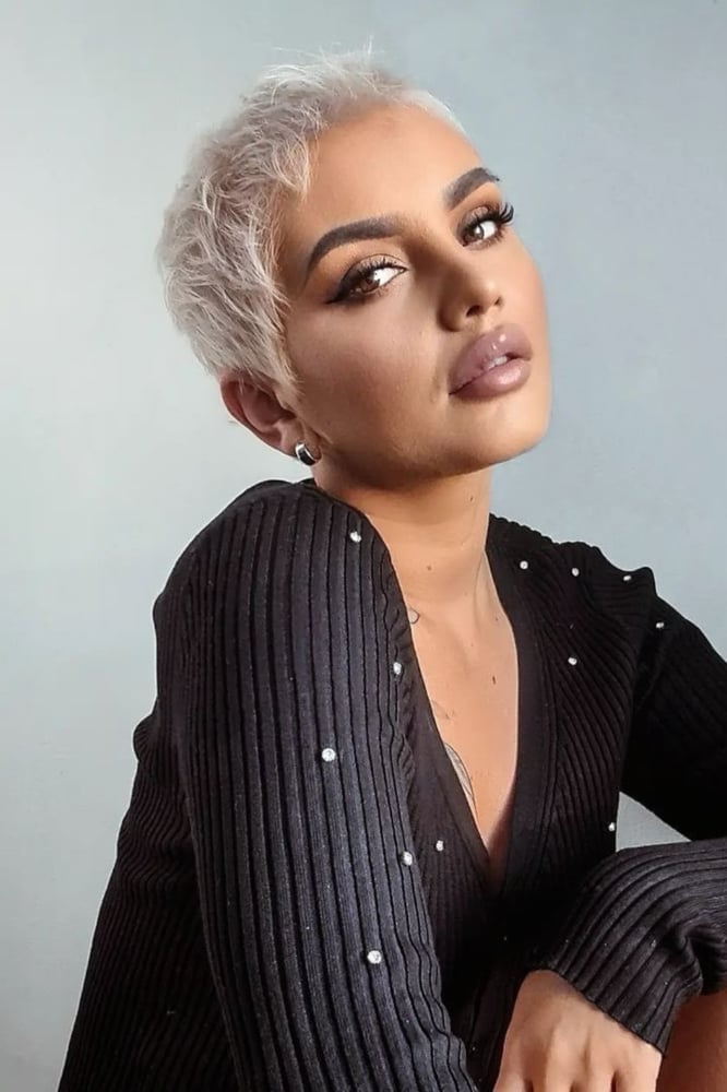 Ash Blonde Pixie With Textured Finish Ash Blonde Pixie With Textured Finish — Pixie Cut