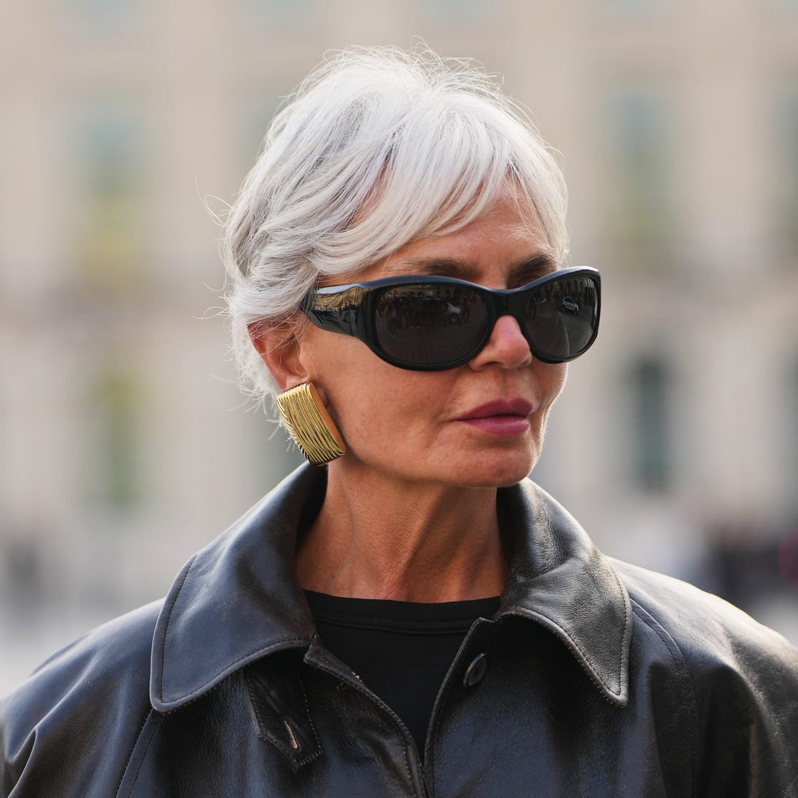 Layered Gray Pixie With Side-Swept Bangs Layered Gray Pixie With Side-Swept Bangs — Pixie Cut
