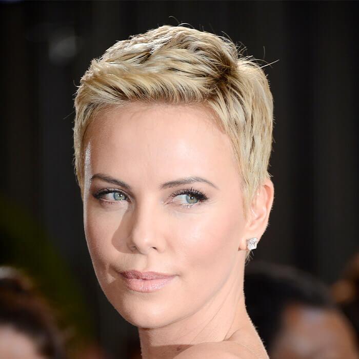 Platinum Blonde Pixie With Textured Bangs Platinum Blonde Pixie With Textured Bangs — Pixie Cut Hairstyles