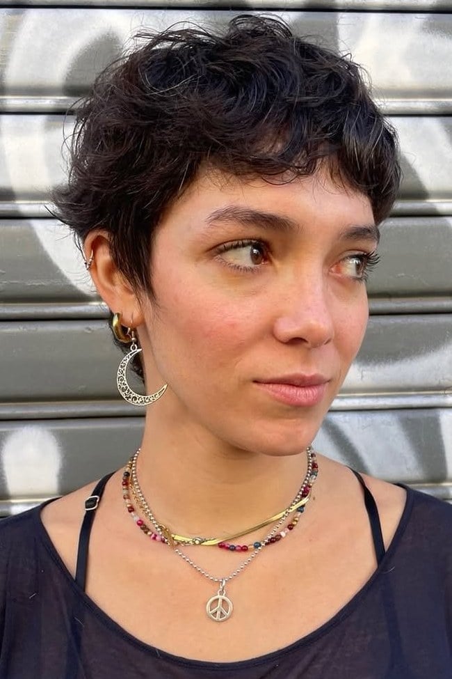 Textured Dark Brown Pixie Crop Textured Dark Brown Pixie Crop — Pixie Cut Hairstyles