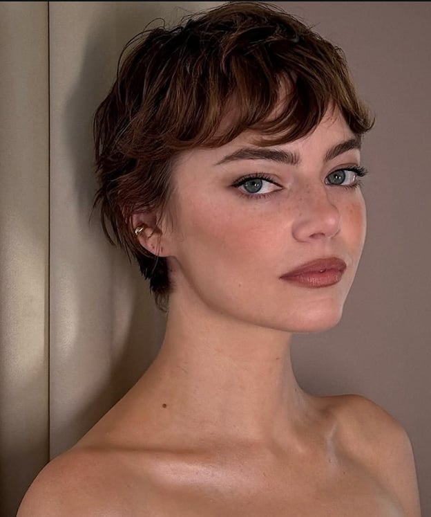 Textured Chestnut Pixie With Soft Fringe — Pixie Haircuts
