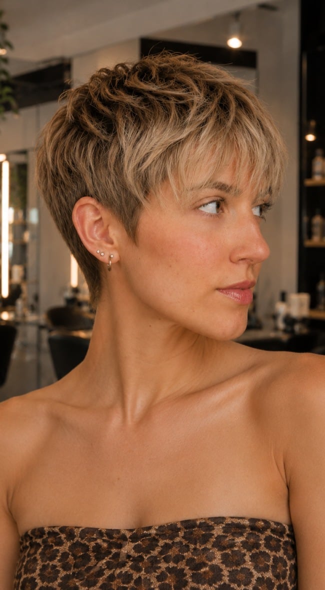 Light Blonde Pixie With Wispy Bangs — Pixie Haircuts