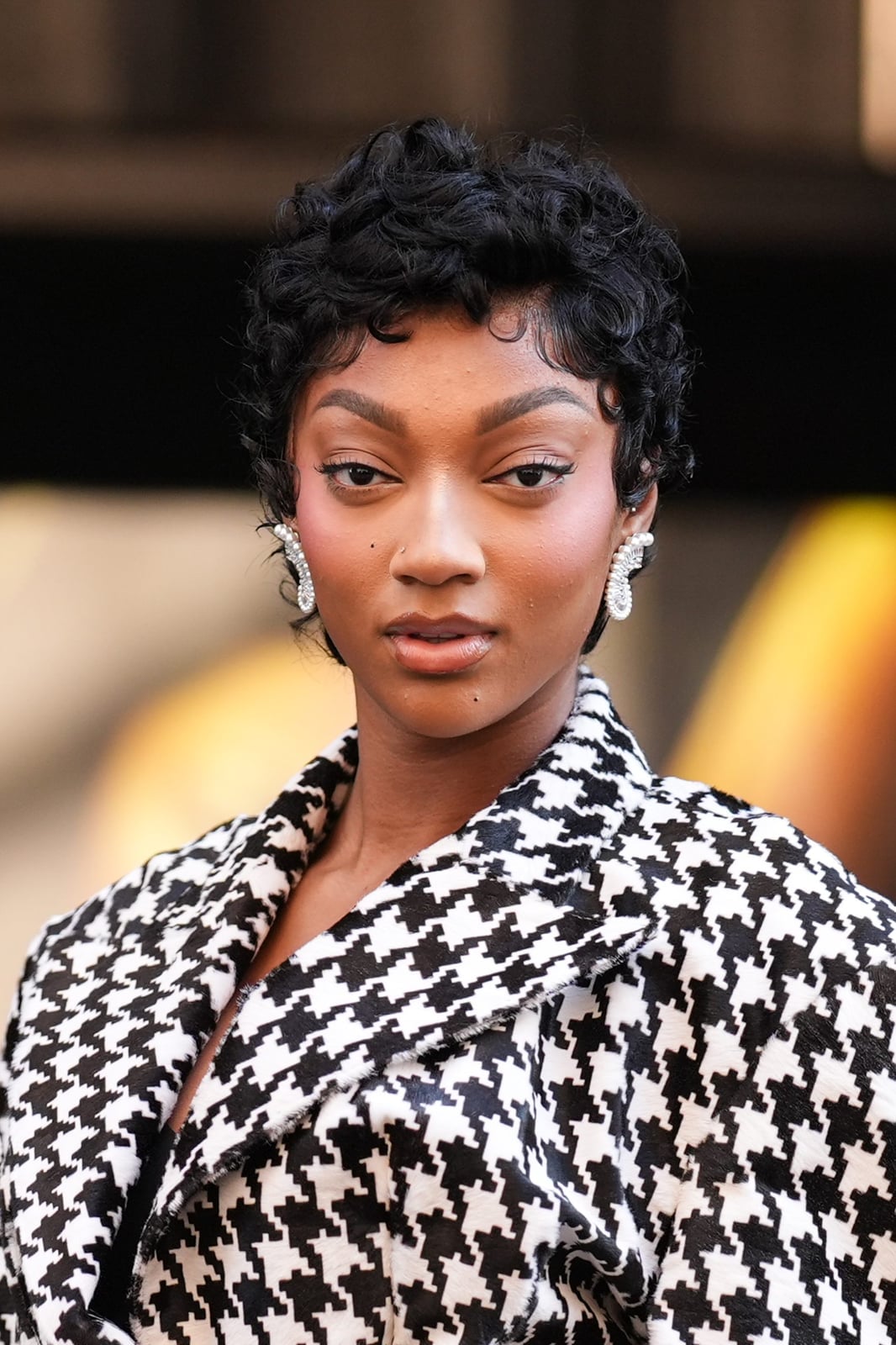 Voluminous Black Pixie With Defined Curls, ухо — Pixie Haircuts