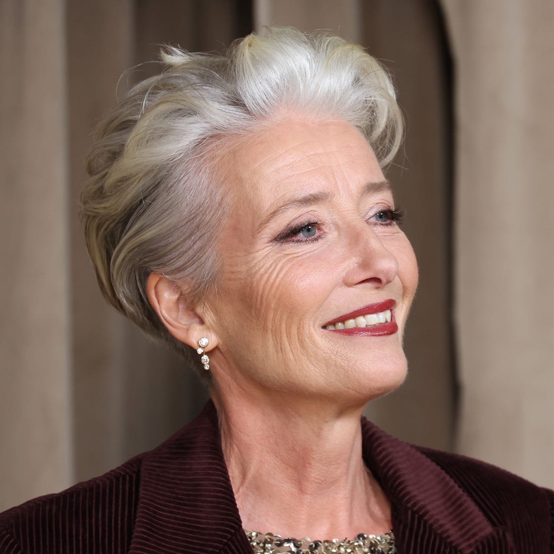 Gray Wavy Pixie With Crown Volume — Pixie Hairstyles